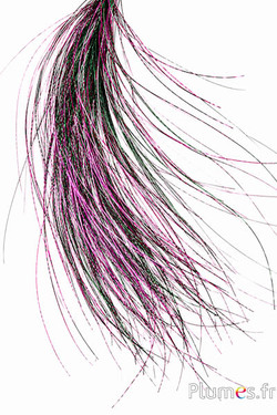 Anhänger Pfauenfaden - 15-28 cm - fuchsia-naturgrün